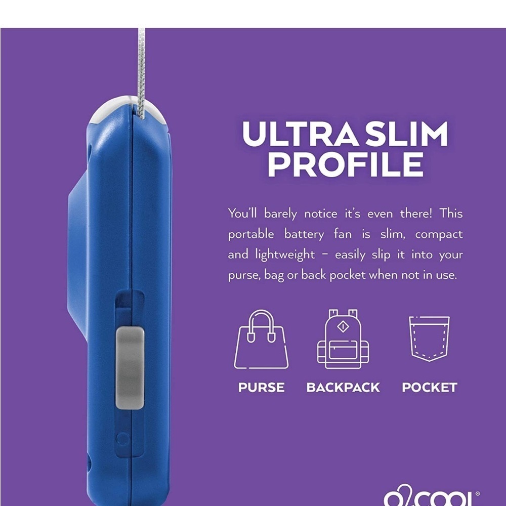 O2Cool 2 Pack Portable Neck Fan - Picture 5 of 6